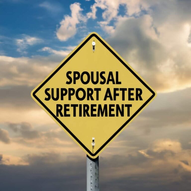 How is spousal support calculated after retirement